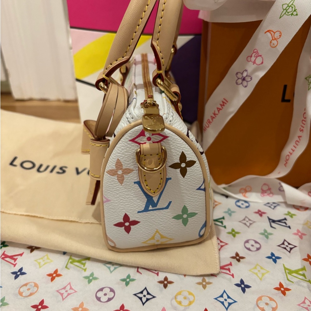 ***SOLD*** Louis Vuitton X Murakami 2025 White Multicolor Speedy Nano- NIB - Picture 9 of 15